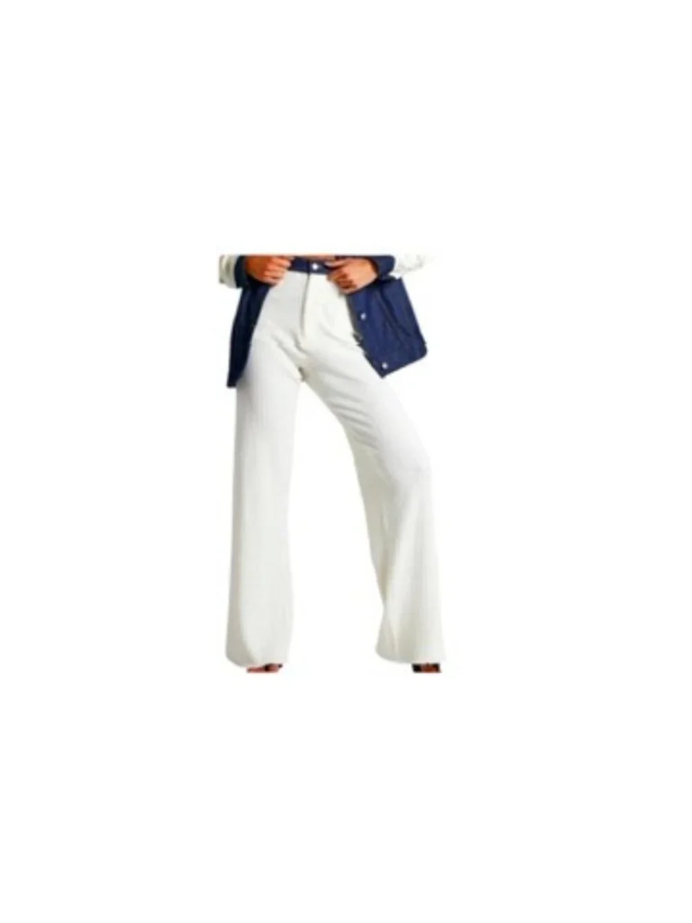 WeWoreWhat High Rise Denim Cable Knit Wide Leg Jean Size 27 - Picture 16 of 16